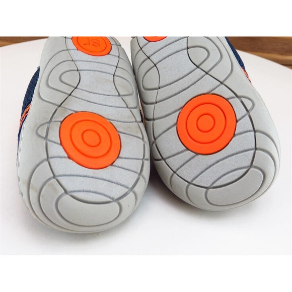 Stride Rite Sz 3 Toddler Boys Sneaker Blue Fabric Jackson Medium - Picture 10 of 11